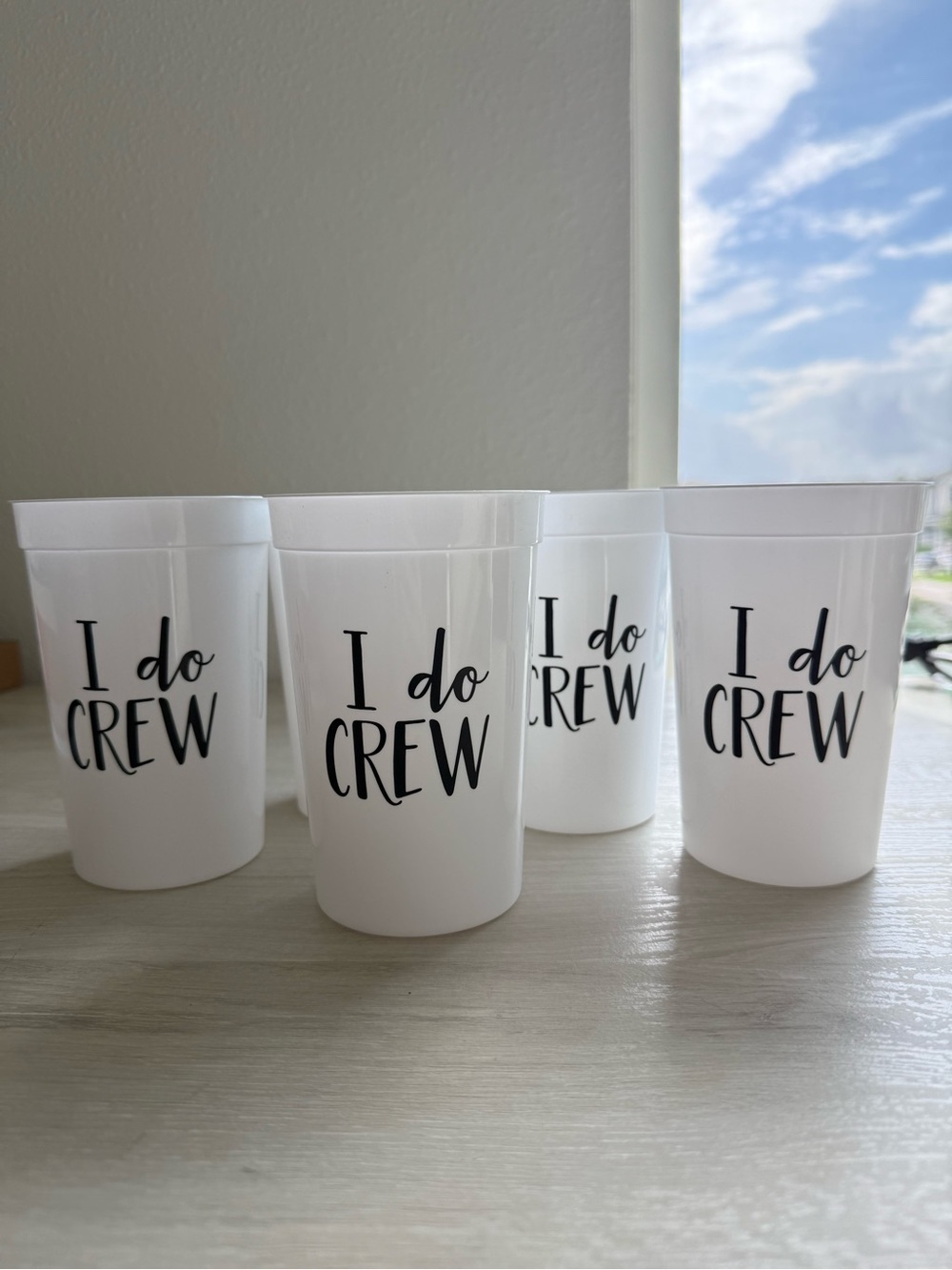 5x I Do Crew Bachelorette Party Cups